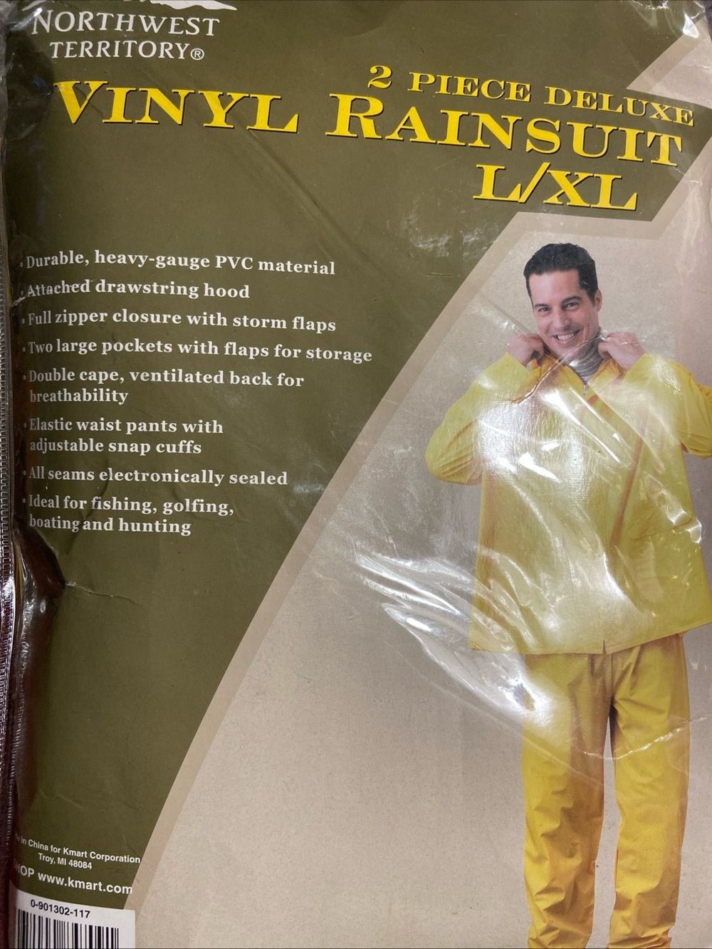 Northwest Territory Vintage 2 Piece Deluxe Vinyl Rainsuit L/XL New. - Picture 3 of 12